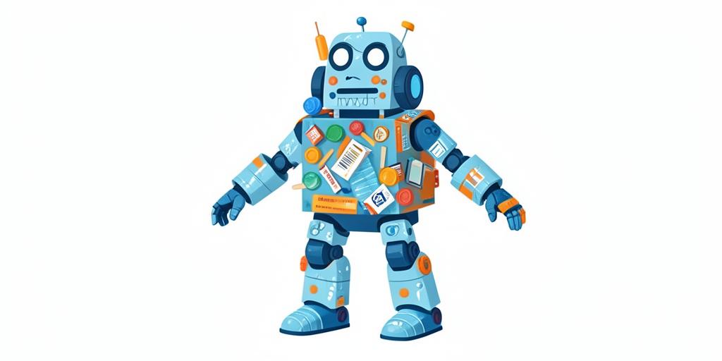 Roboter aus recycelten Materialien